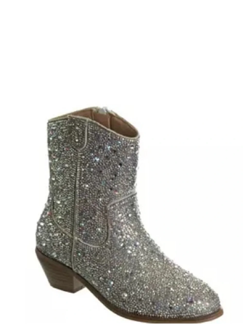 Badgley Mischka Girls Glittery Rhinestone Dress Boots